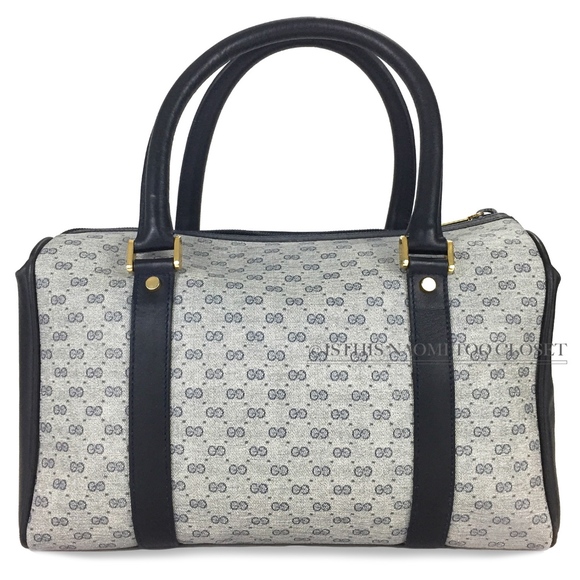 GUCCI Italy Vintage Classic Signature Satchel - Picture 4 of 8